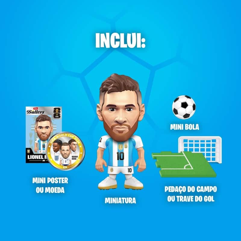 Mini Figura Surpresa Copa do Mundo FIFA 2026 - Zuru Ballers com